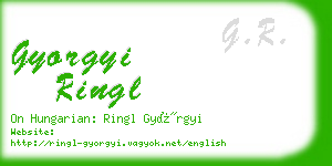 gyorgyi ringl business card